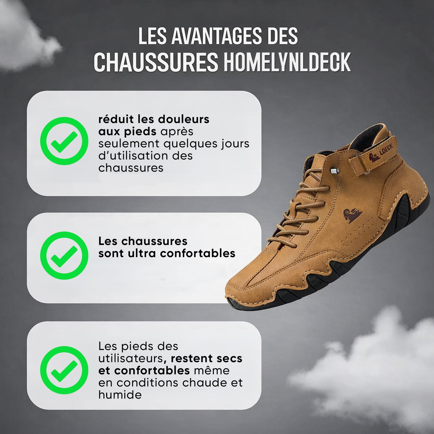 HomelynLDeck - Chaussures orthopédiques et respirantes
