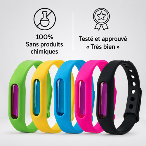 MoustiBand — Bracelet anti-moustiques sans chimie (à l'unité)