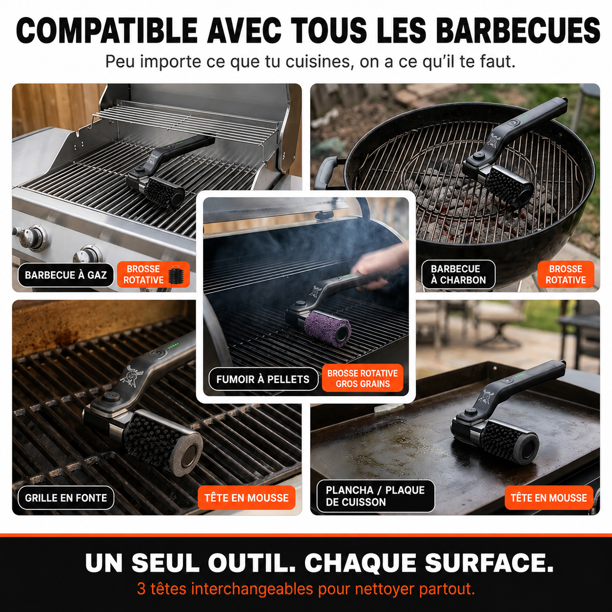 Grilnet — Ton barbecue propre en 2 minutes.