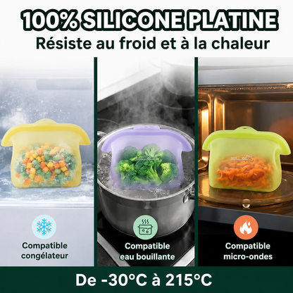 Pack de 4 contenants alimentaires réutilisables (1 L)