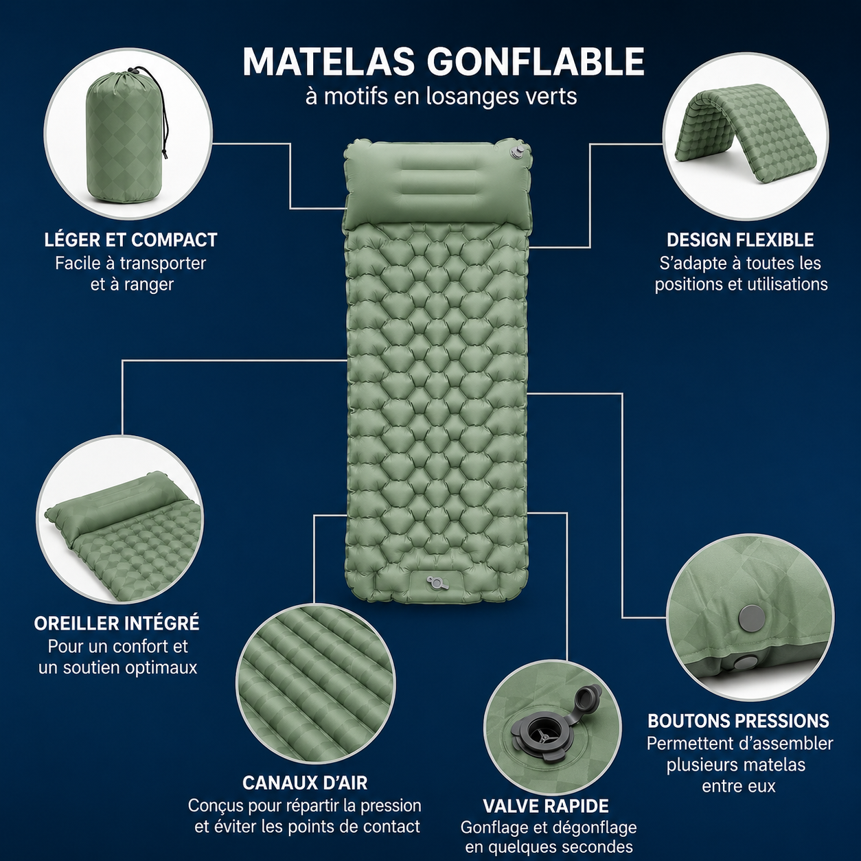Matelas Pneumatique Ultraléger | Homelyn