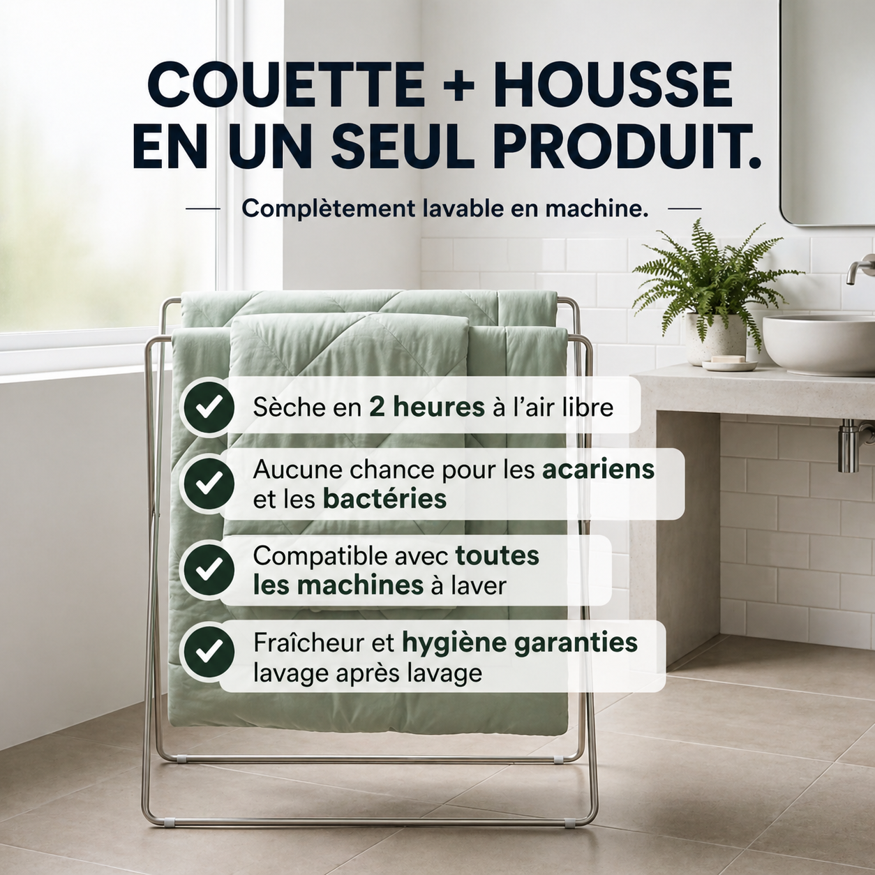 Homelyn® – La couette 2-en-1 sans housse