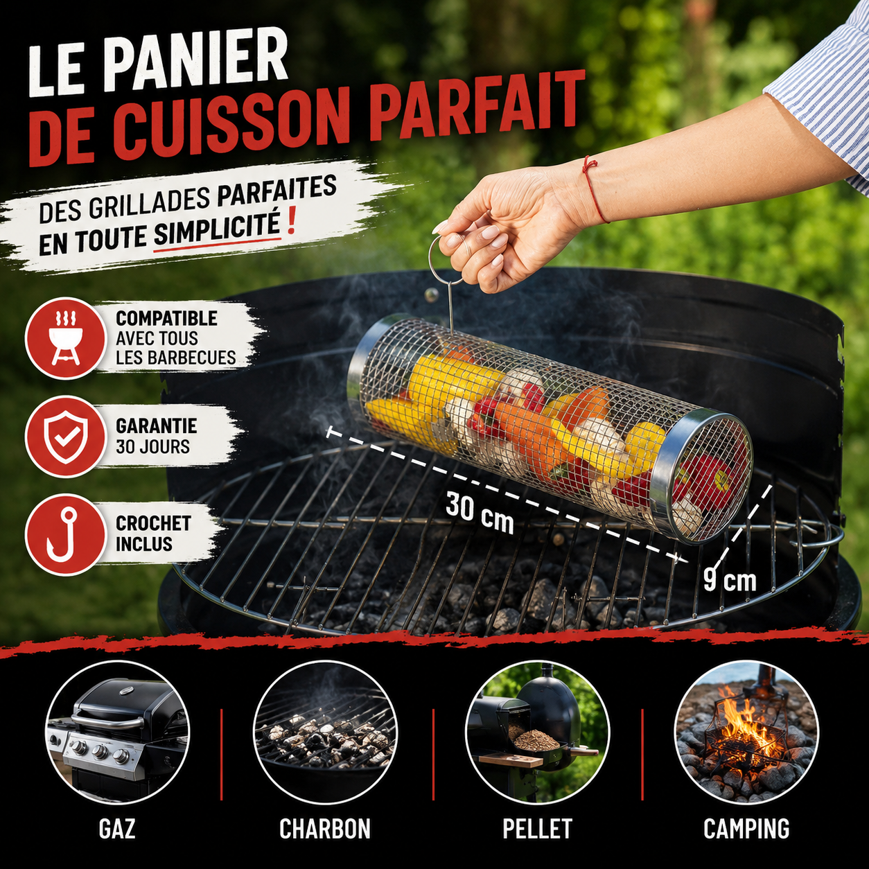 Panier-Grille Homelyn — Pour des barbecues sans ratés
