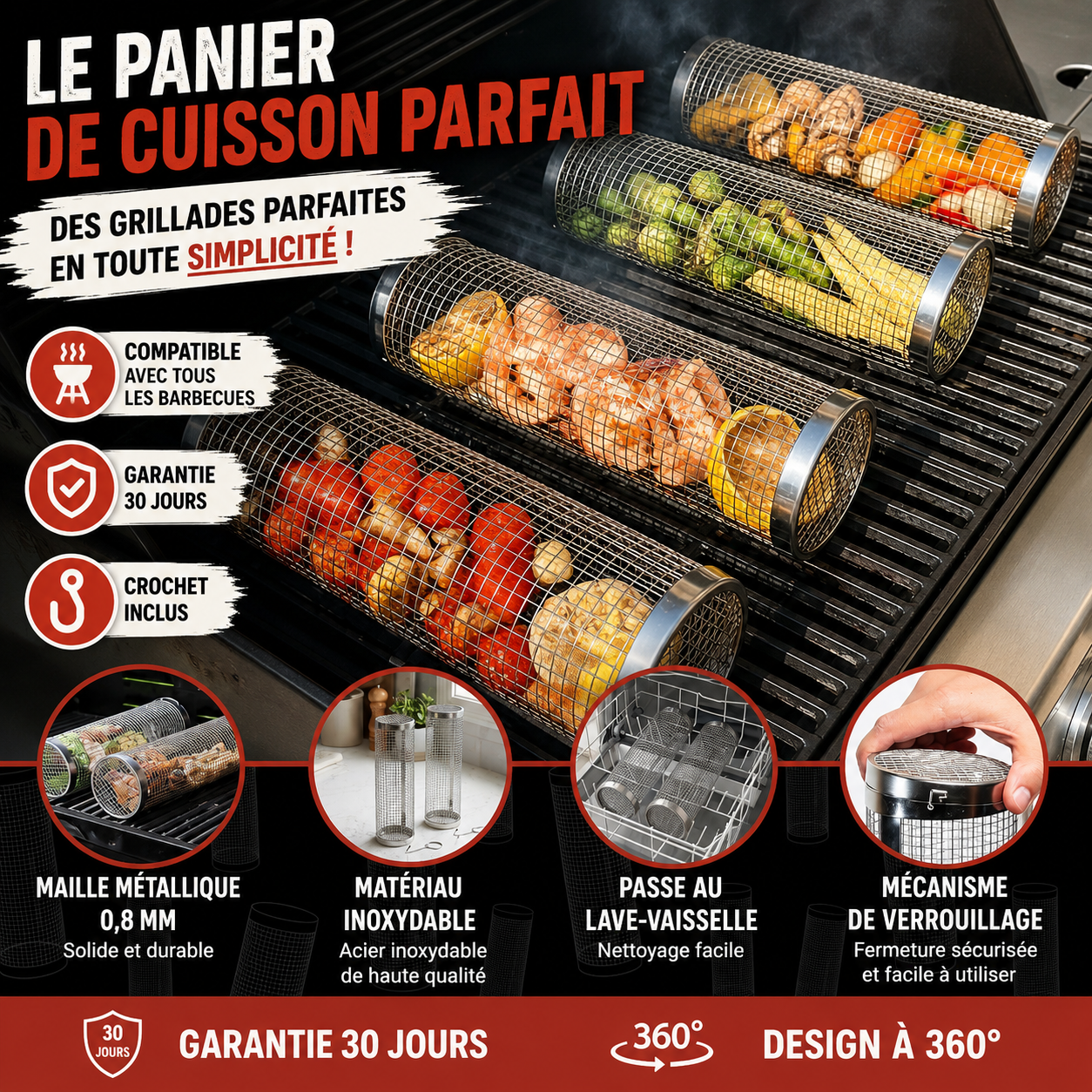 Panier-Grille Homelyn — Pour des barbecues sans ratés