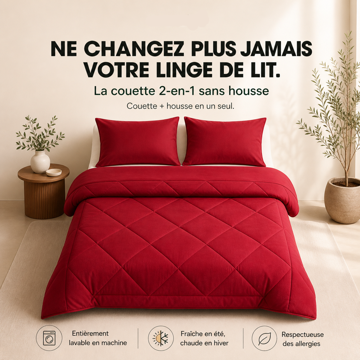 Homelyn® – La couette 2-en-1 sans housse