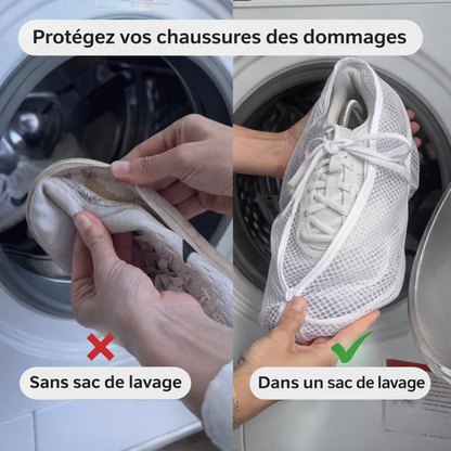 Sac à linge conçu pour les chaussures