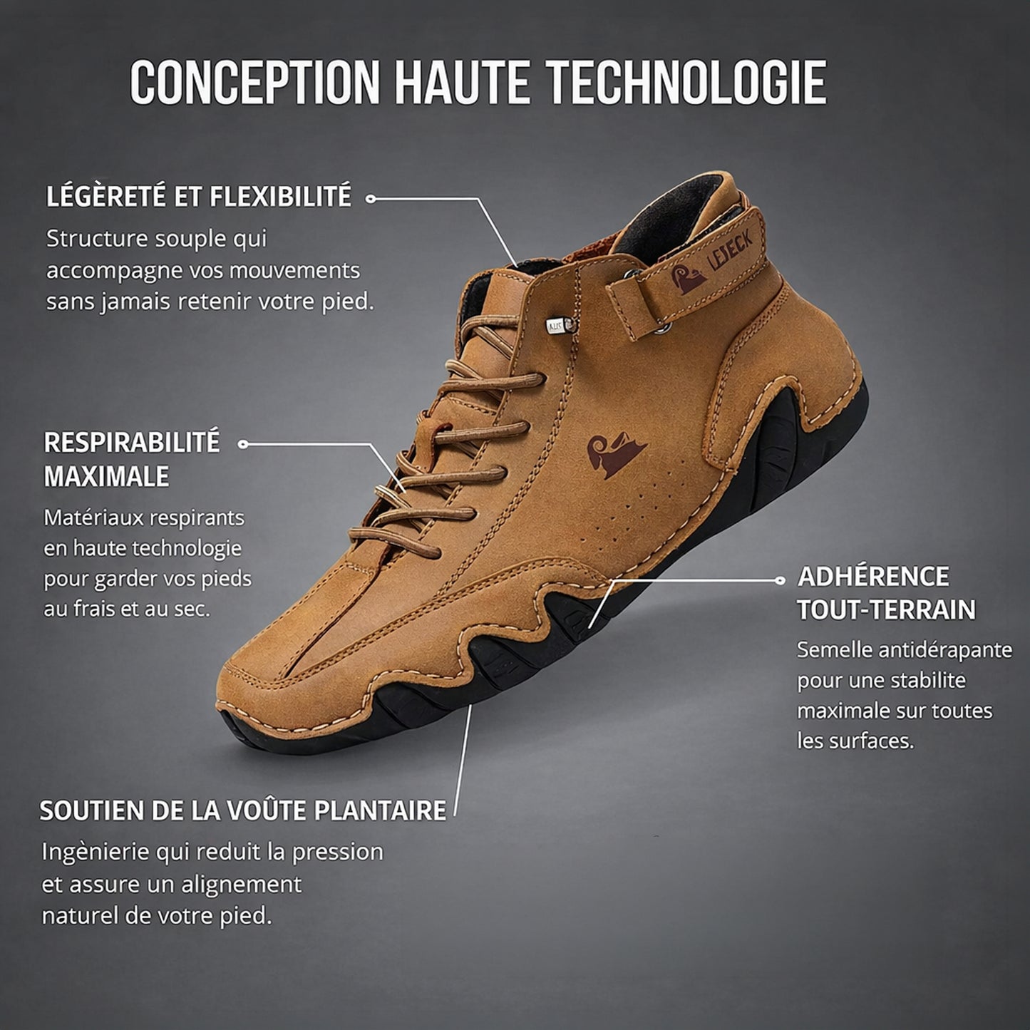 HomelynLDeck - Chaussures orthopédiques et respirantes